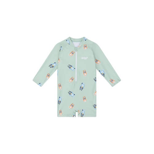 Swim Essentials UV zwempak Bluey lichtgroen Jongens Polyester Ronde hals - maat 62/68 afbeelding