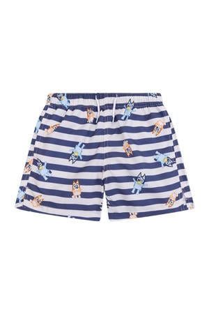zwemshort Bluey blauw/wit