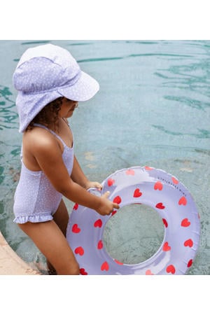 zonnehoed met all over print lila