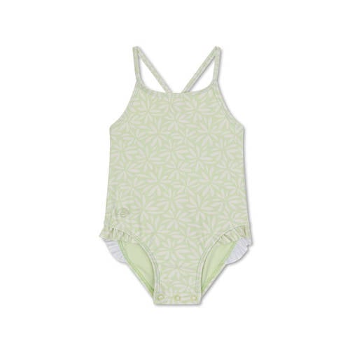Swim Essentials badpak met bloemenprint groen Meisjes Polyester Bloemen - maat 74/80 afbeelding