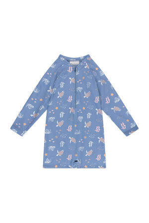 UV zwempak met all over print blauw