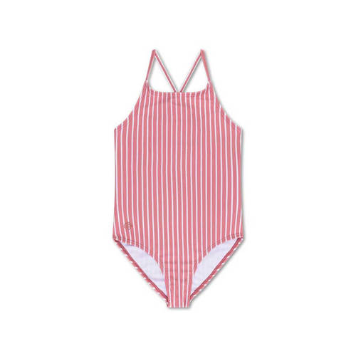 Swim Essentials badpak met ruches roze/wit Meisjes Polyester Printopdruk - maat 98/104 afbeelding