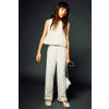 Mango Kids gestreepte casual broek ecru