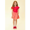 LOOXS little geruite A-lijn rok rood