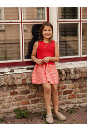 thumbnail: LOOXS little geruite A-lijn rok rood