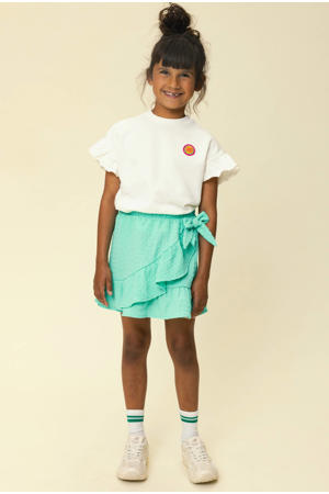 jersey T-shirt met backprint wit