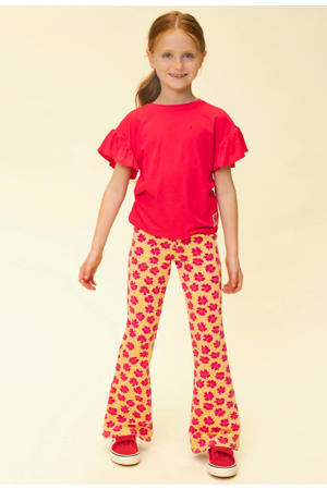 T-shirt met backprint rood