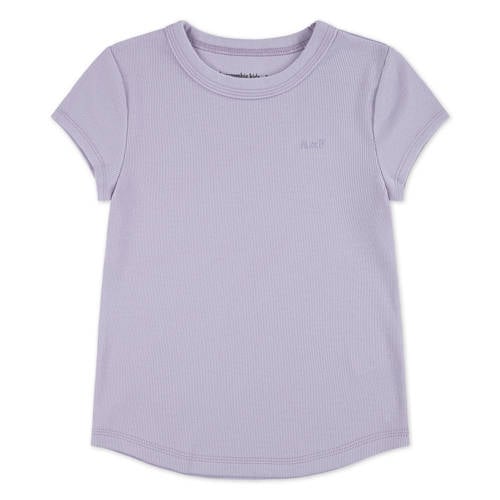 Abercrombie & Fitch T-shirt lila rib gebreid Paars Meisjes Stretchkatoen Ronde hals - maat 122-128 afbeelding