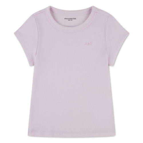 Abercrombie & Fitch T-shirt roze Meisjes Stretchkatoen Ronde hals Effen - maat 134-140 afbeelding