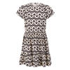 Shoeby midi jurk met plooien en print - ecru