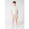 Shoeby gestreepte sweatshort - zand