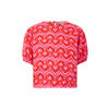 Shoeby rechtvallend blousetop met print - rood