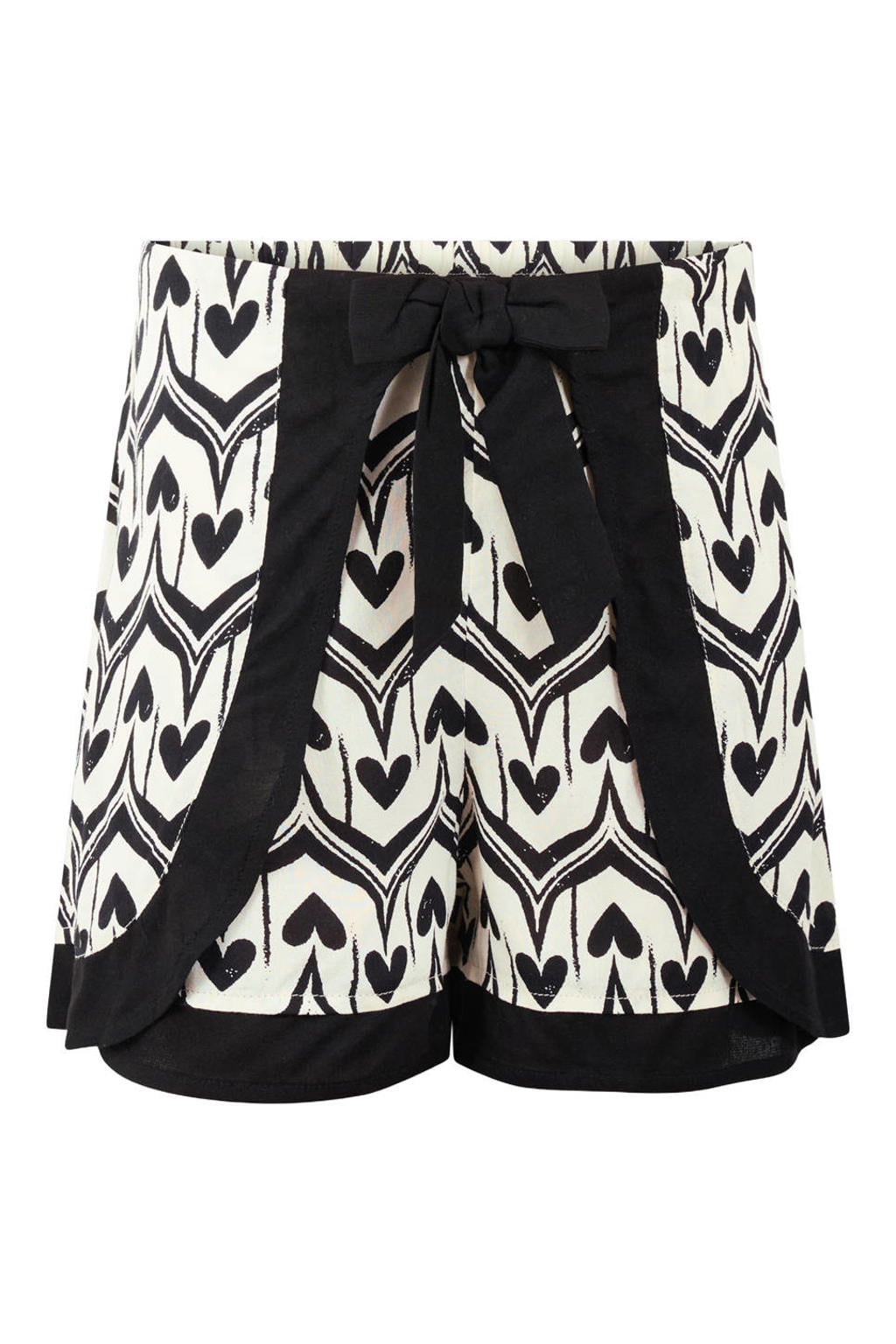 Shoeby casual short met hartjes - ecru