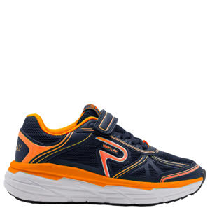 Christal JR sneakers donkerblauw/neon oranje