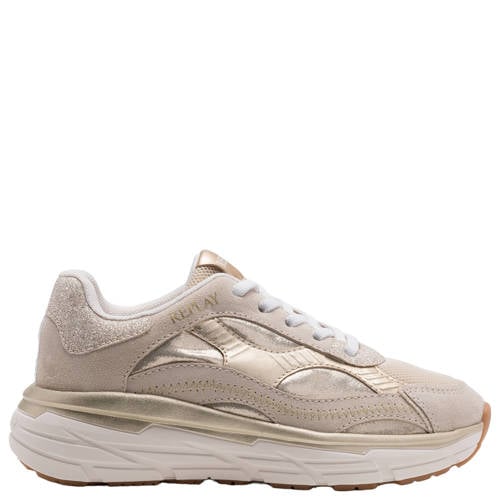 REPLAY Christal JR10 sneakers lichtbeige/lichtgoud Meisjes Textiel Meerkleurig - maat 33 afbeelding