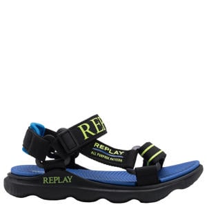 sandalen zwart/groen/blauw