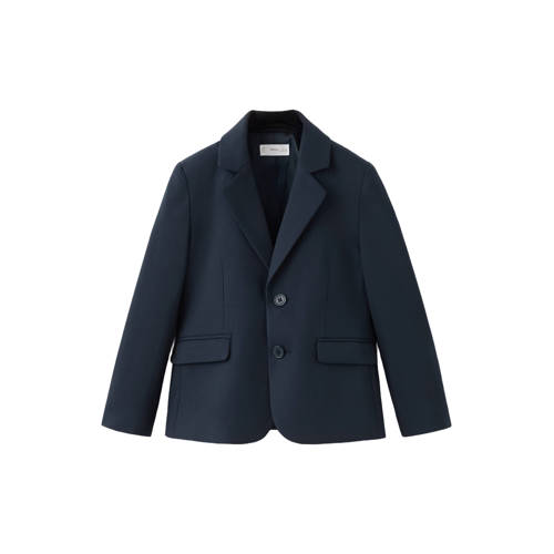 Mango Kids colbert marineblauw Jongens Polyester Reverskraag Effen - maat 92 afbeelding