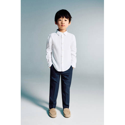 Mango Kids chino donkerblauw Broek Jongens Polyester Effen - maat 92 afbeelding