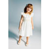 Mango Kids linnen zomerjurk wit