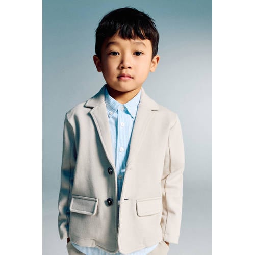 Mango Kids colbert beige Jongens Katoen Reverskraag Effen - maat 110 afbeelding