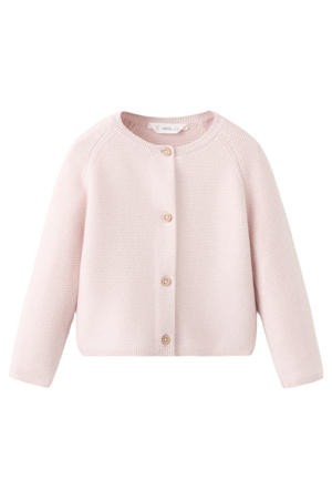 vest roze fijn gebreid