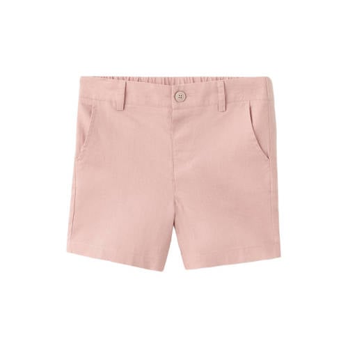 Mango Kids linnen casual short lichtroze Korte broek Meisjes Katoenlinnen - maat 110 afbeelding