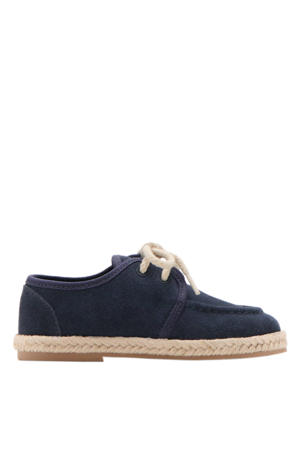leren veterschoenen blauw