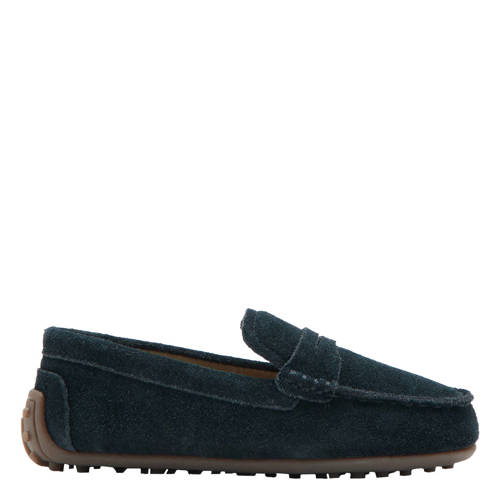 Mango Kids leren instappers blauw Jongens Leer Effen - maat 23(14,2cm) afbeelding