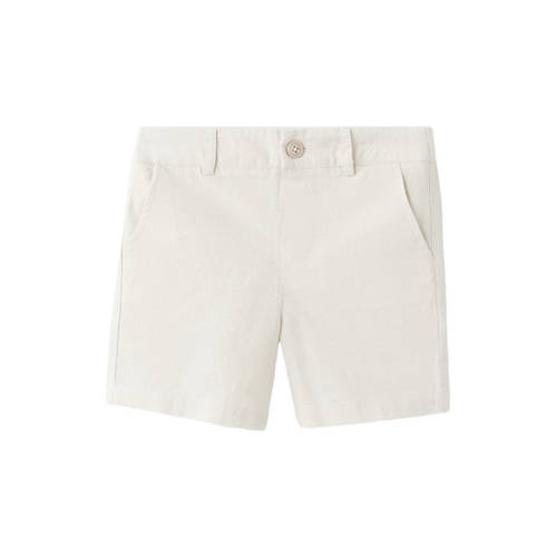 Mango Kids linnen casual short ecru Korte broek Meisjes Katoenlinnen Effen - maat 110 afbeelding