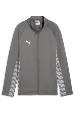 Junior voetbaltrainingsjack grijs