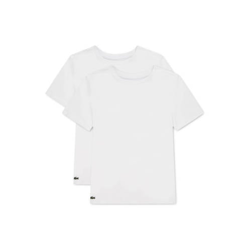 Lacoste T-shirt wit - set van 2 Jongens Stretchkatoen Ronde hals Effen - maat 152 afbeelding