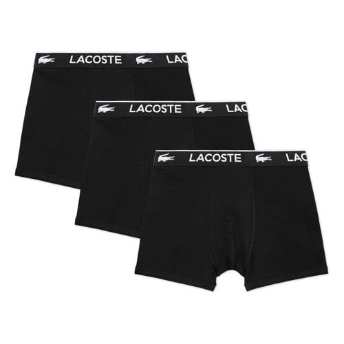 Lacoste boxershort - set van 3 zwart Jongens Stretchkatoen Effen - maat 140 afbeelding