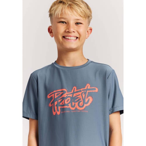 Protest UV T-shirt PRTCAPTAIN JR blauw UV shirt Jongens Polyamide Ronde hals - maat 164 afbeelding