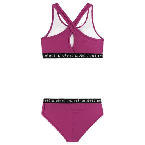Protest crop bikini PRTBEAU JR fuchsia Meisjes Polyester Printopdruk - maat 104 afbeelding