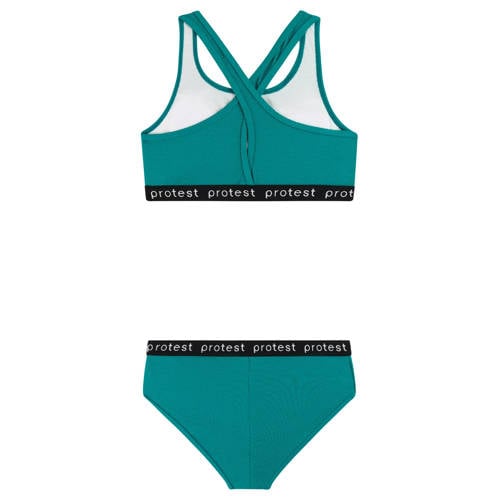 Protest crop bikini PRTBEAU JR groen Meisjes Polyester Effen - maat 164 afbeelding