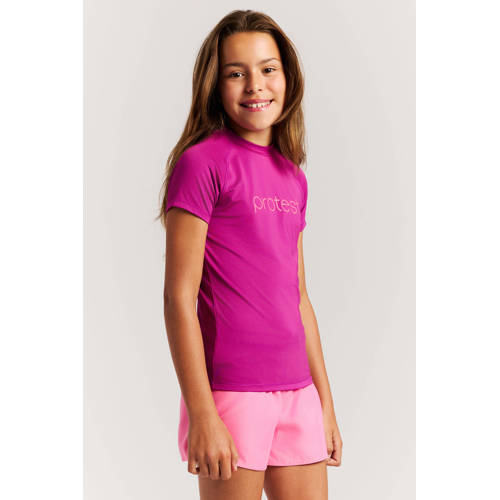Protest UV T-shirt PRTSENNA JR fuchsia UV shirt Roze Meisjes Polyester Ronde hals - maat 140 afbeelding