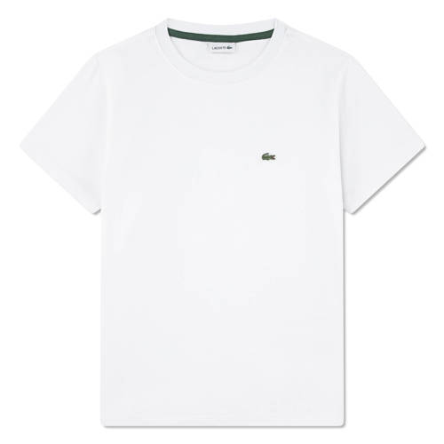 Lacoste T-shirt wit Jongens Katoen Ronde hals Effen - maat 164 afbeelding