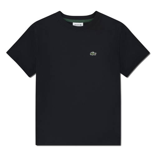 Lacoste T-shirt zwart Jongens Katoen Ronde hals Effen - maat 164 afbeelding