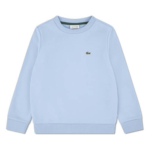 Lacoste sweater lichtblauw Jongens Katoen Ronde hals Effen - maat 176 afbeelding