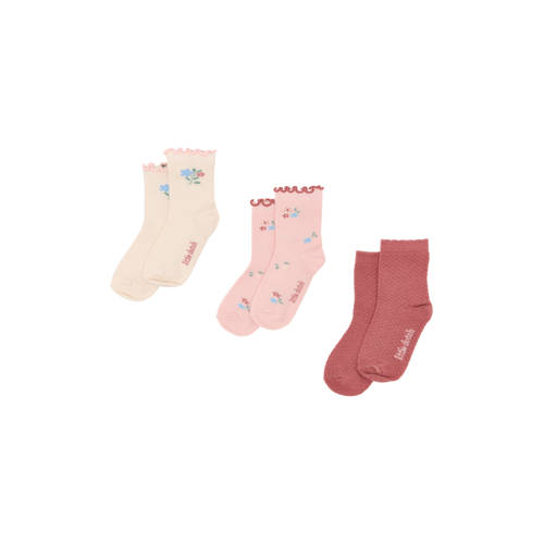 Little Dutch sokken - set van 3 roze/ecru Meisjes Katoen Meerkleurig - maat 17-19 afbeelding