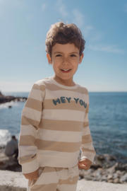 thumbnail: Little Dutch gestreepte sweater zand