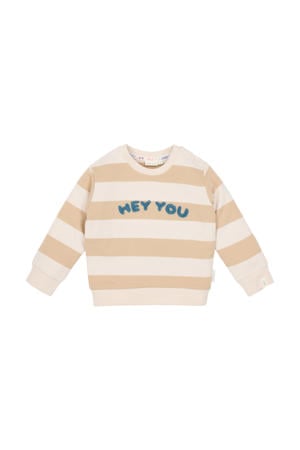 gestreepte sweater zand