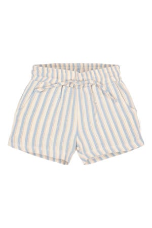 gestreepte casual short lichtblauw