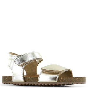 leren sandalen goud