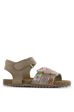 suède sandalen taupe