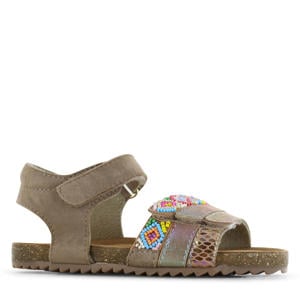 suède sandalen taupe