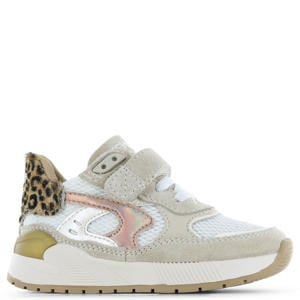 sneakers taupe/wit/multi