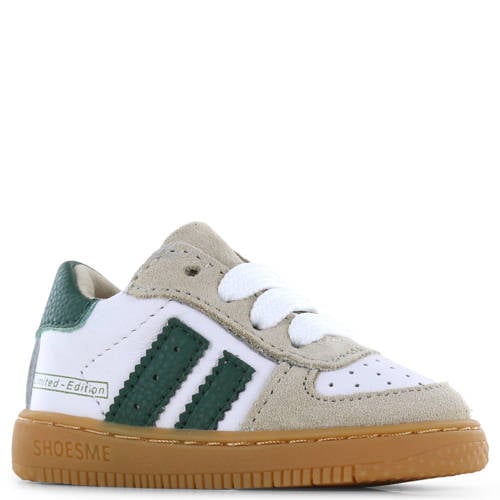 Shoesme leren sneakers wit/beige/groen Jongens Leer - maat 20 afbeelding