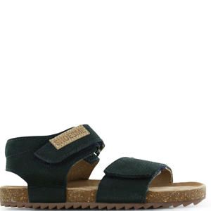 suède leren sandalen donkerblauw