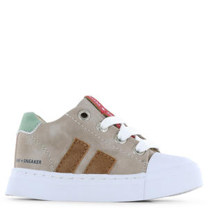 leren sneakers taupe